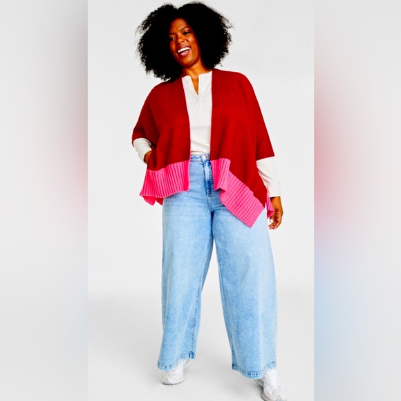 on 34th Sweaters - NWT 34th versatile reversible layering topper wrap,